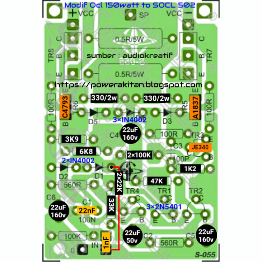Modif Power Ocl 150 Watt menjadi Super OCL502