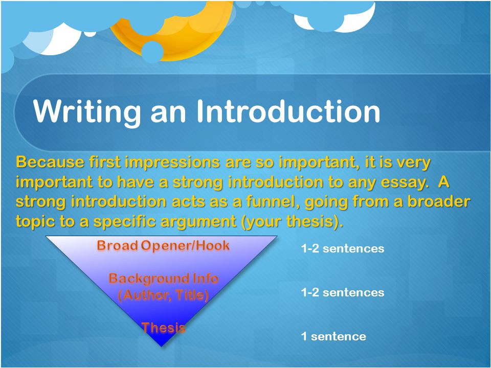 How to write an introduction funnel