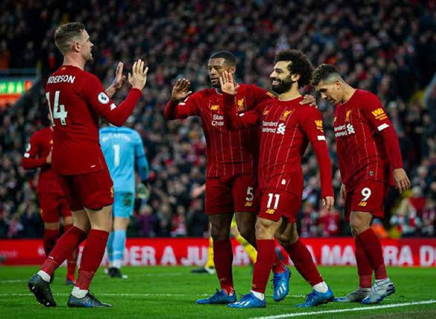 ليفربول يسعى بتحطيم رقم مانشستر سيتى فى عدد مبارايات الفوز المتتالية بقيادة محمد صلاح ليفربول يسعى بتحطيم رقم مانشستر سيتى فى عدد مبارايات الفوز المتتالية بقيادة محمد صلاح