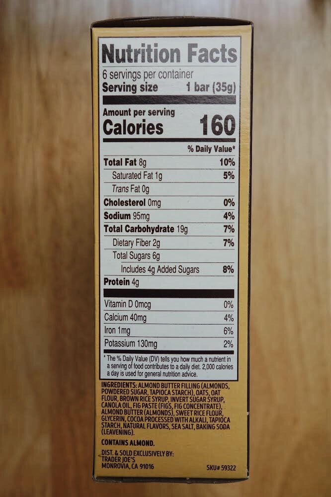 Trader Joe's ABC Bars (Almond Butter Cocoa Bars)