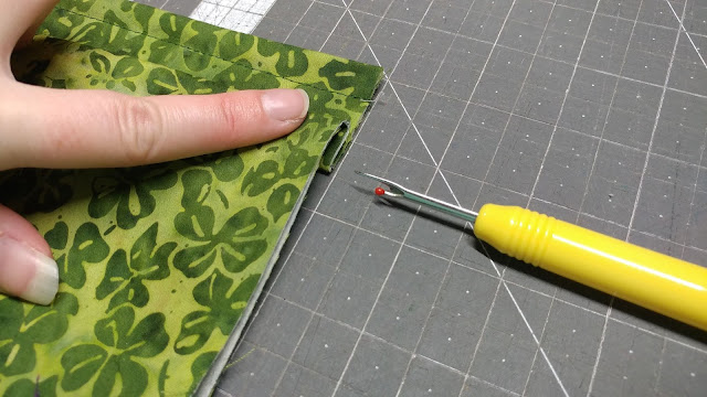 Sewing pleats for homemade face mask