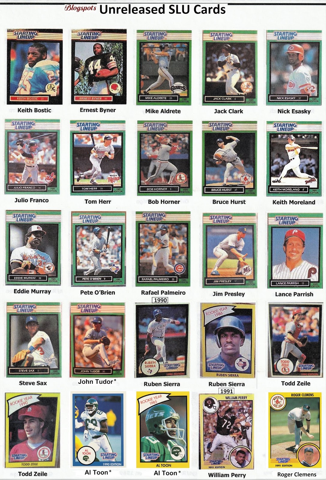 kennerstartinglineup Starting Lineup Unreleased Cards Archive Pictures