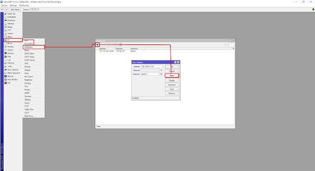 Setting ip address LAN mikrotik