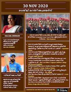 Daily Malayalam Current Affairs 30 Nov 2020