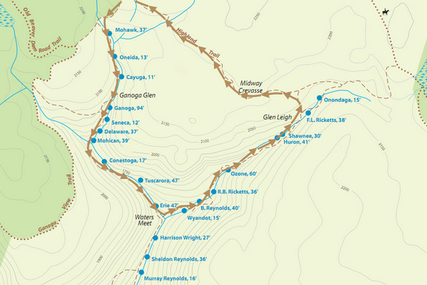Rickett 39 s Glen State Park - Map 