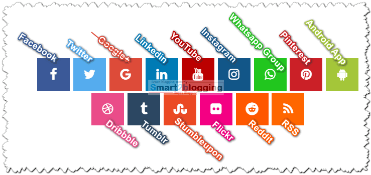 ब्लॉग में Social Follow Us Button कैसे Add करे? TOOL