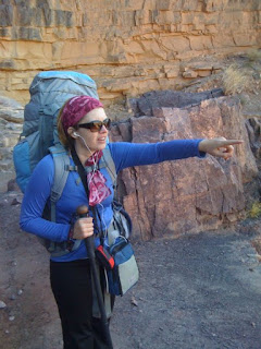 woman backpacking in the grand canyon