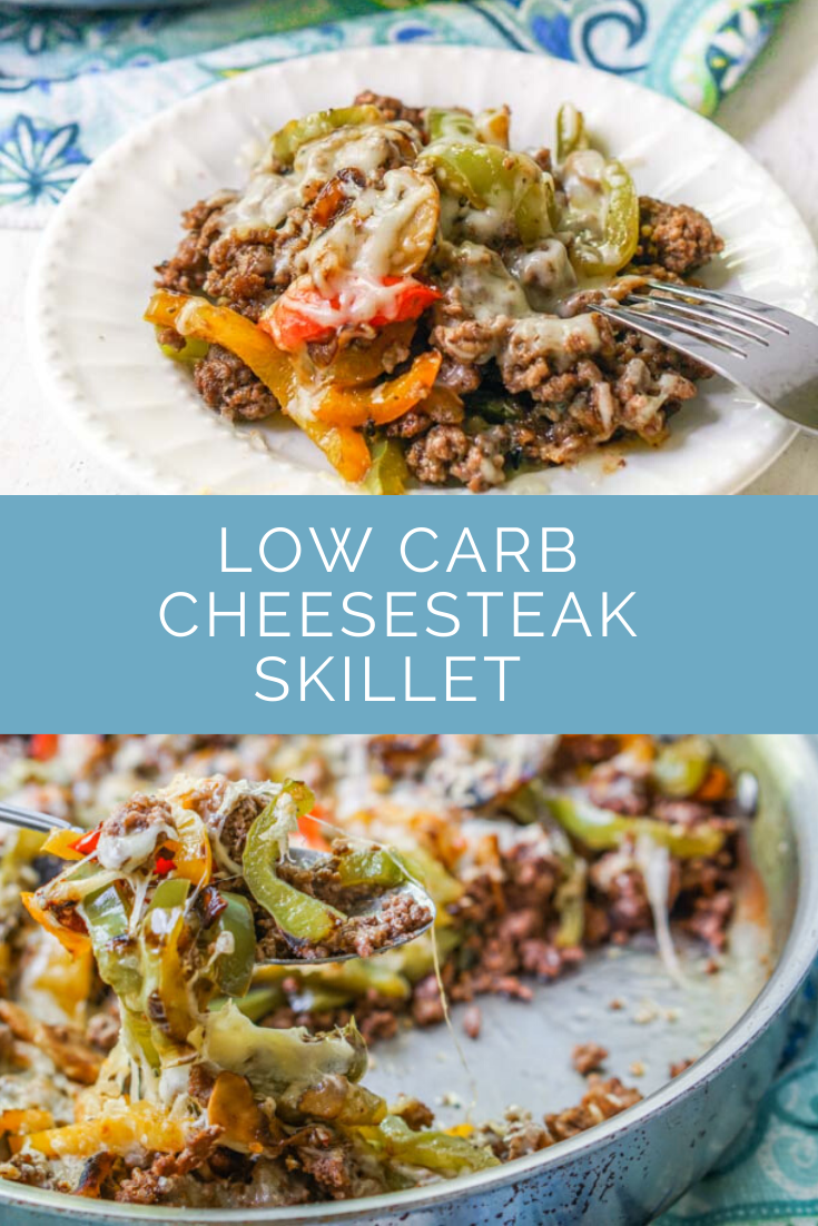 LOW CARB CHEESESTEAK SKILLET USING GROUND BEEF IN ONLY 30 MINUTES!
