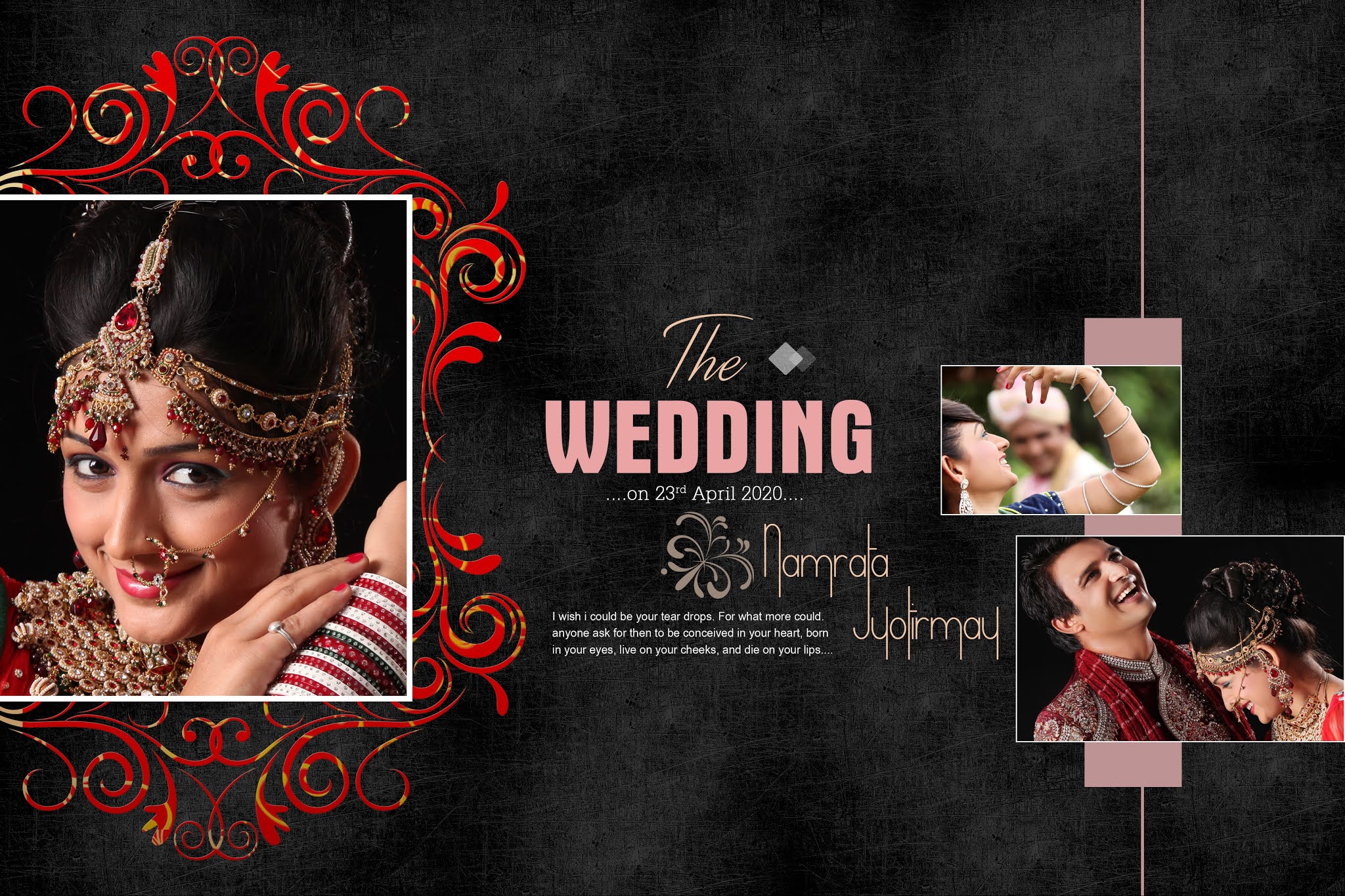 indian wedding album cover design 12x18 psd templates