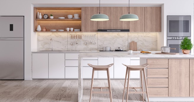 Diseño de cocina estilo escandinavo