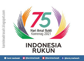  secara resmi dipublikasikan melalui SE No  Logo HAB Kemenag Ke-75 Tahun 2021 (JPG dan PNG)