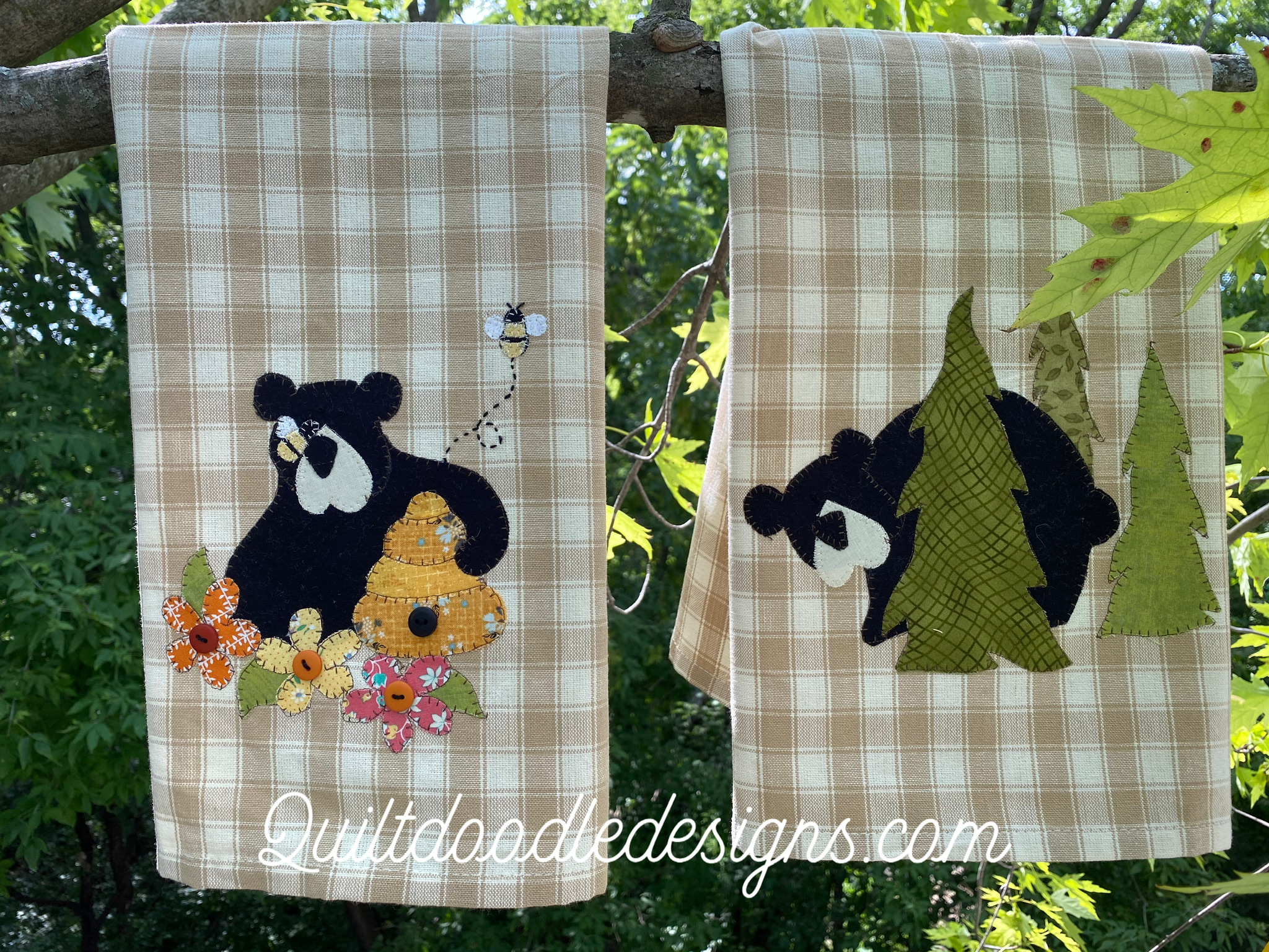 Bear Applique Tea Towel -987287