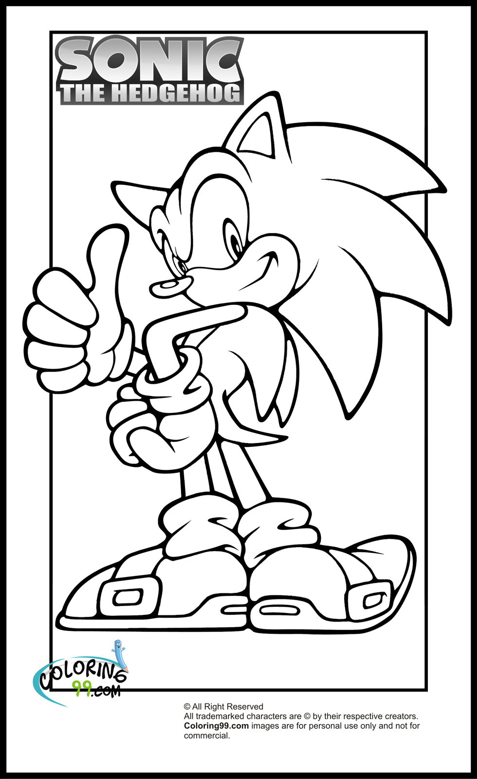 Sonic Coloring Pages Minister Coloring