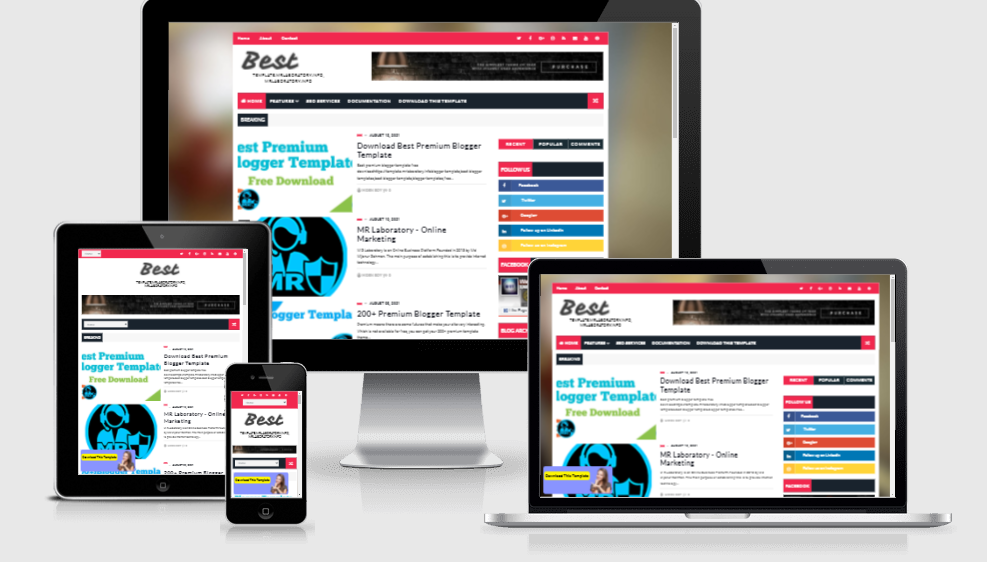 Best premium blogger template download Premium Blogger Template Free