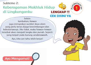 Subtema 2 Keberagaman Makhluk Hidup di Lingkunganku www.simplenews.me