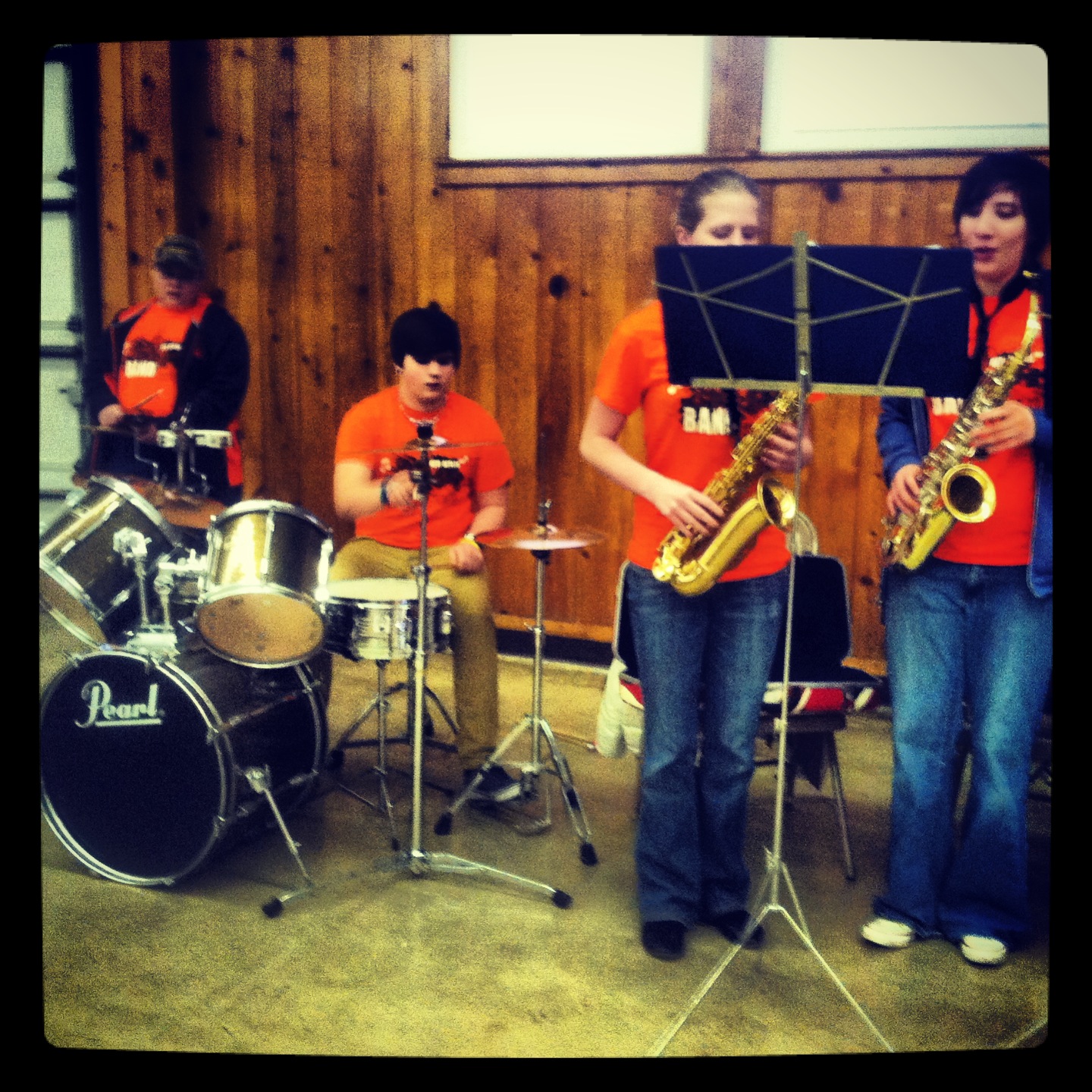 New Berlin Bands Pep Band Plays for Men's Club Pancake Breakfast