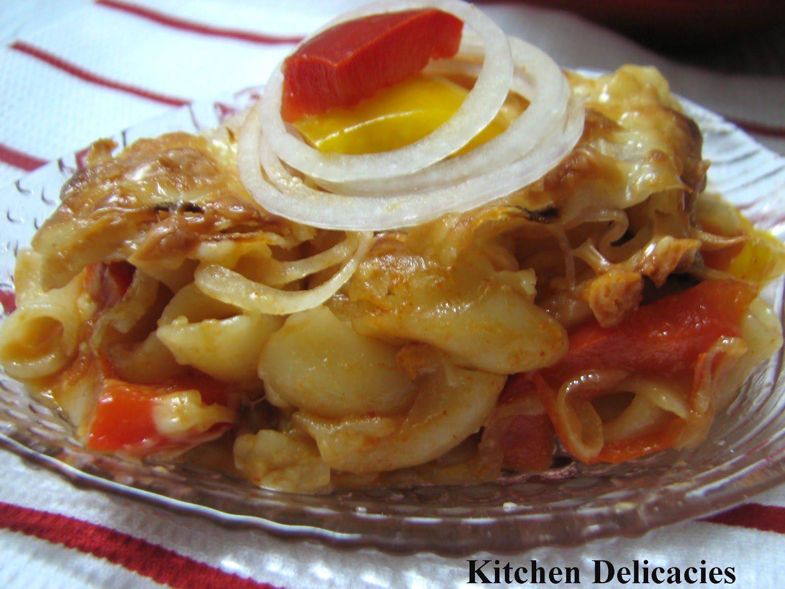 Macaroni with Baked Beans Casserole Kitchen Delicacies