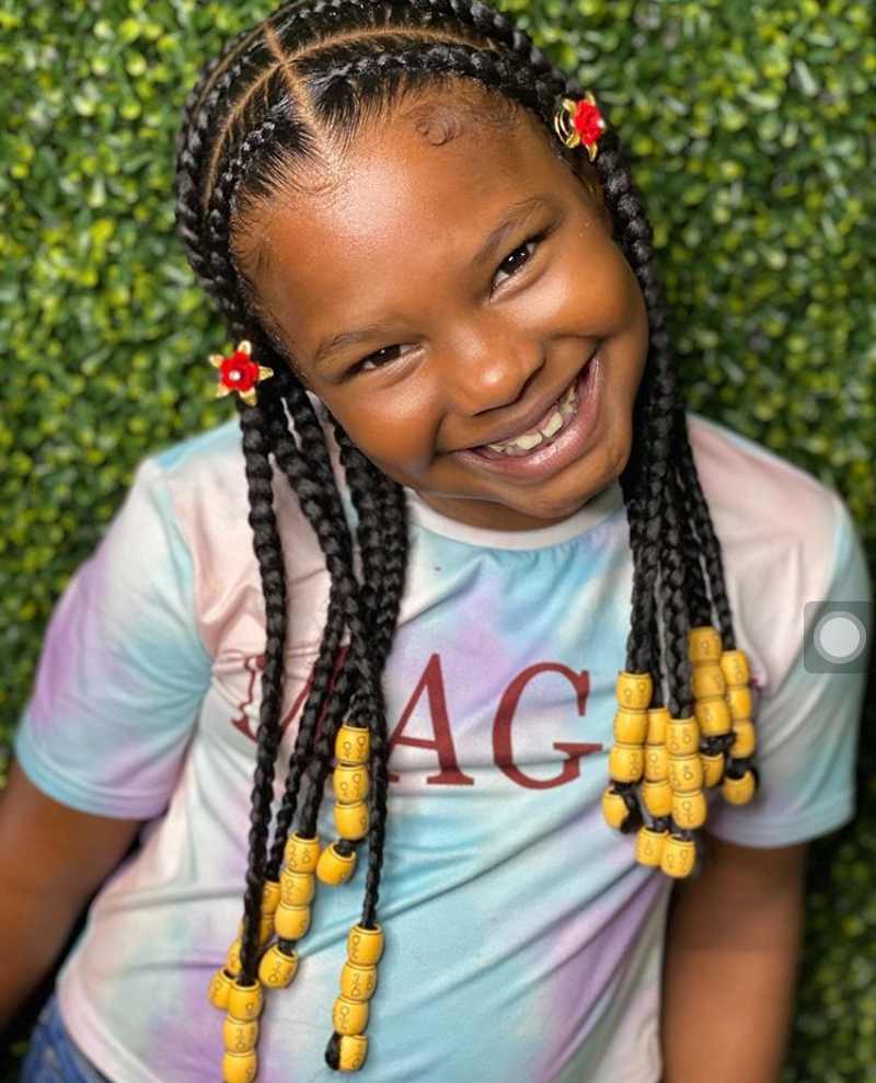 Beautiful Braided Hairstyles for Little Girls with Beads 2022/2023 ...