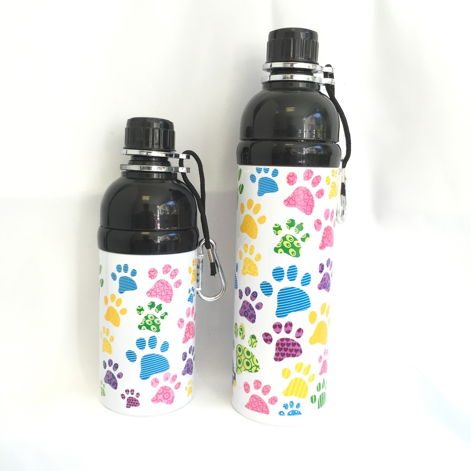 New Silver 500ml Pet Water Bottle Long Paws