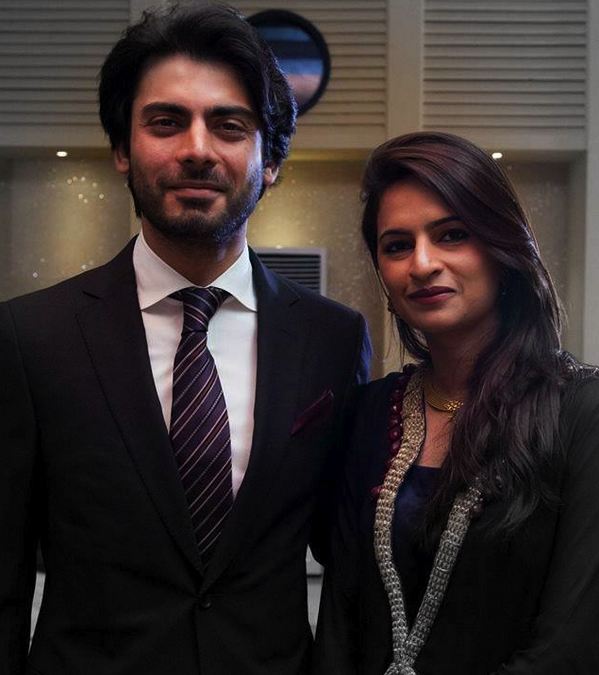 Pakistani Actor Fawad Afzal Khan with Wife Sadaf Fawad Khan | Pakistani Actor Fawad Afzal Khan Family Photos | Real-Life Photos