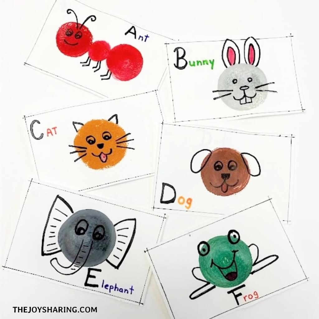 Sponge Print Animal Alphabet Flashcards - The Joy of Sharing