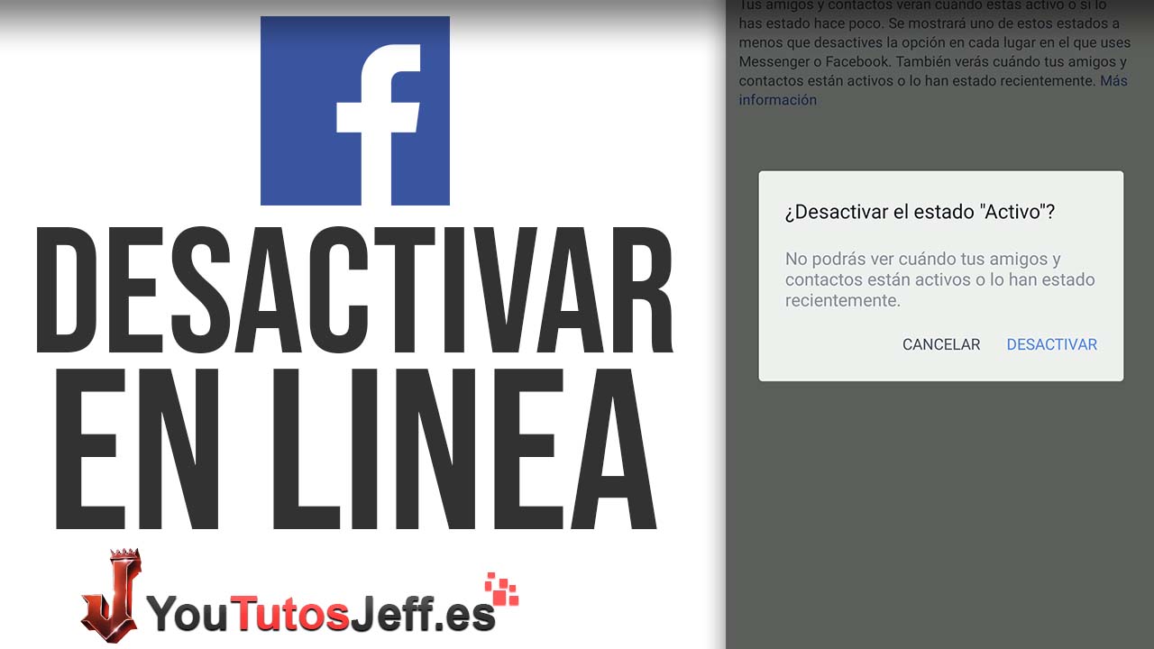 Como Quitar Activo Ahora en Facebook, Ocultar En Linea de Facebook