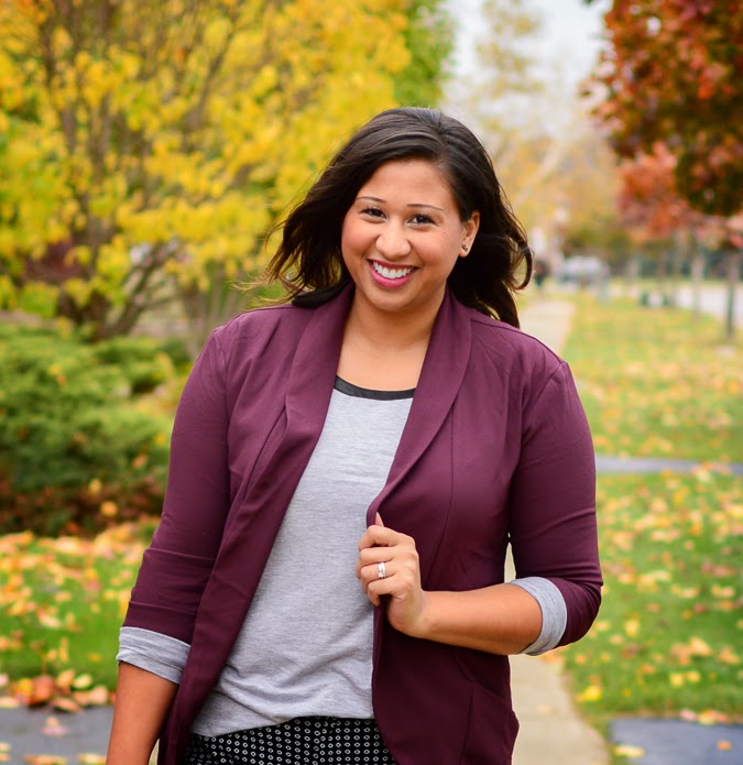 Slouchy blazer and leather-trimmed tee from The-Lifestyle-Project.com