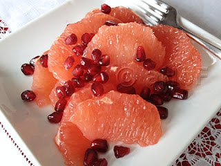 grapefruit, pomegranate arils