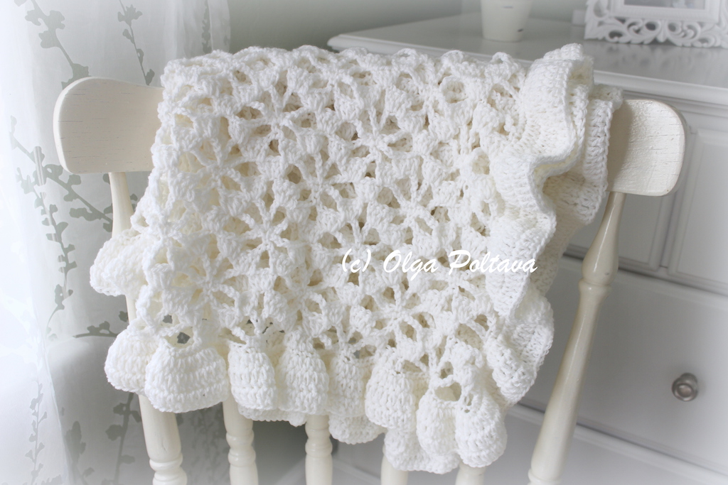 Crochet Kits & How To White Lace Spiders Baby Blanket Crochet Pattern Baby Christening Shawl