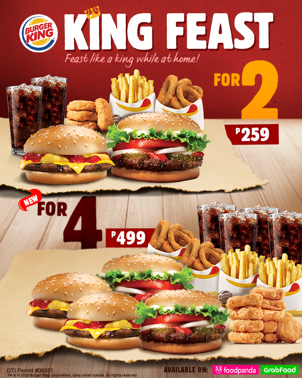 Promotion today king burger Burger King