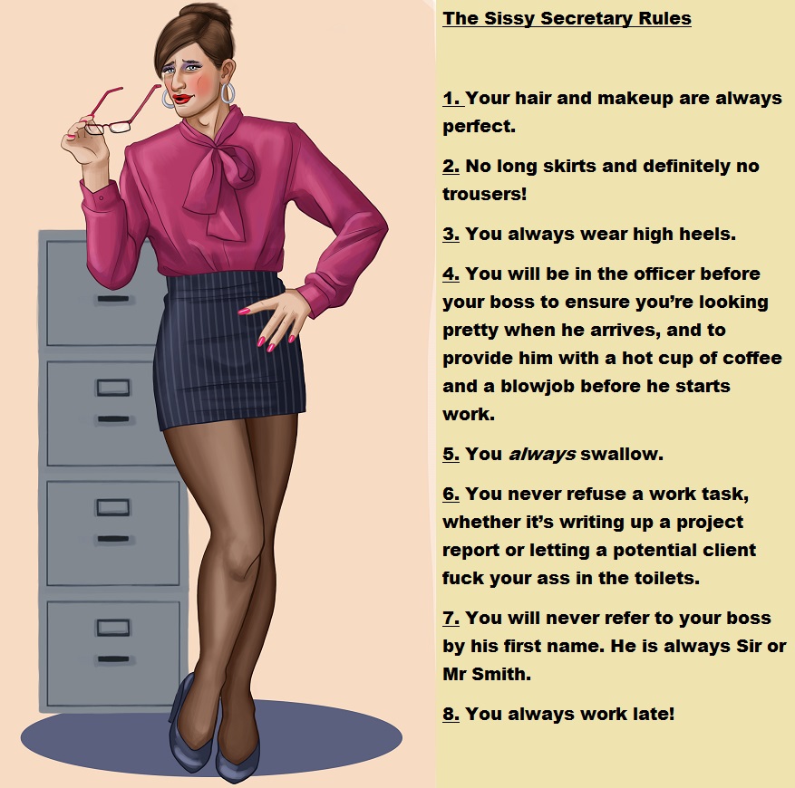 Submissive Secretary Blowjob Captions
