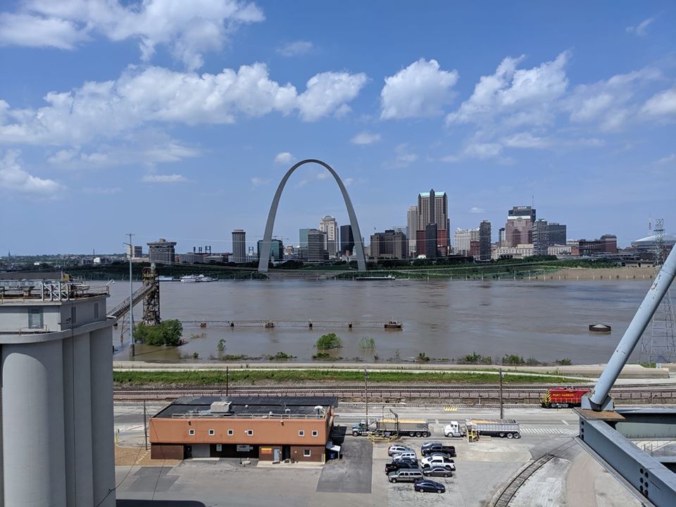 Towns and Nature East St. Louis, IL Cargill Grain Elevator and Port Harbor Railroad