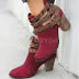 Buckle Closed Toe Chunky Heel Shoes