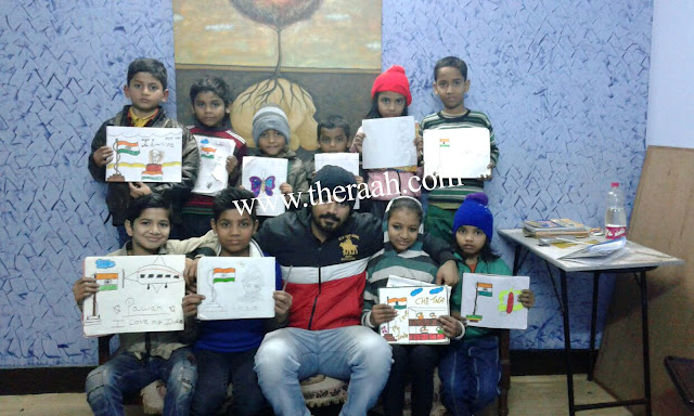RAAH ORGANIZED REPUBLIC DAY CELEBRATION - 2016  RAAH NGO aim to Celebrate Republic Day is to let the Students Learn about the History of their Country and know the Importance of National Creative Minds and did Amazing Art Activities    Like and Subscribe JOIN US & SUPPORT US