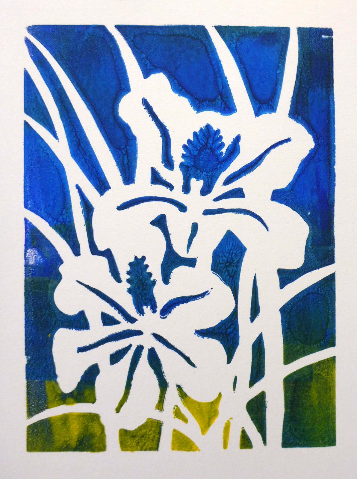 MHBD's Blog Iris stencil gelli prints