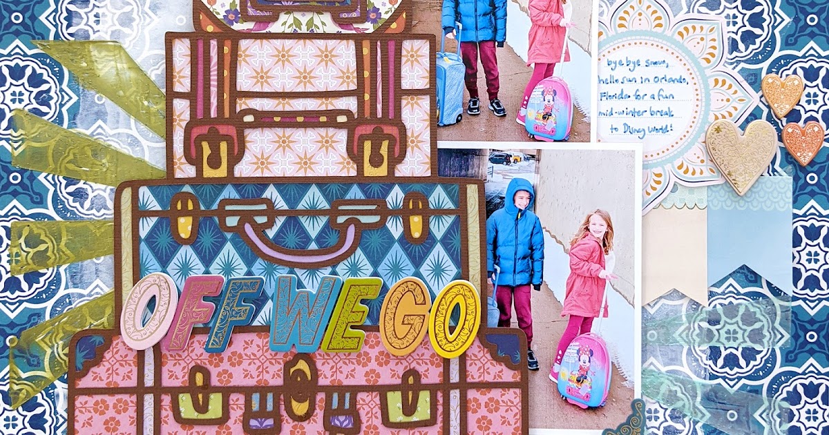 Stacked Suitcases Layout by Paige Evans Paige Taylor Evans