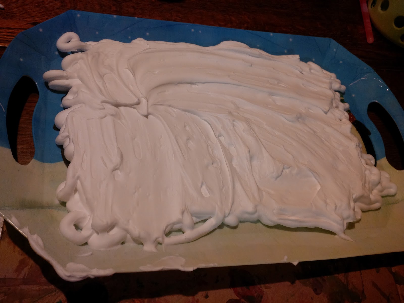 Baby and Me Shaving Cream Swirl Art Father's Day Craft Idea