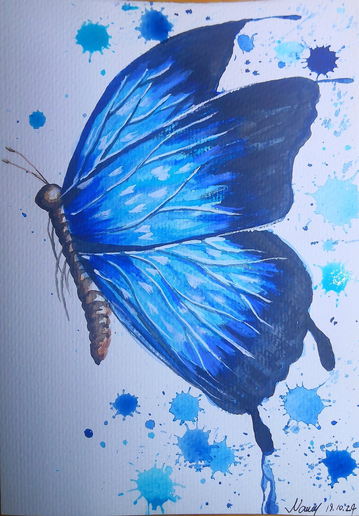 2 How to draw a watercolor butterfly step by step