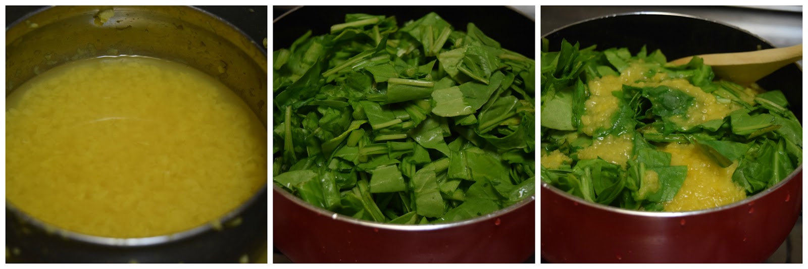 Poornima's Cook Book Keerai Poricha Kootu / Keerai Kootu / Spinach with Moong Dhal