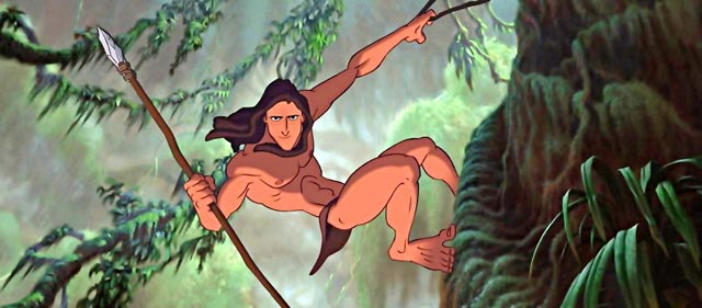 Tarzan in jungle Tarzan 1999 animatedfilmreviews.filminspector.com