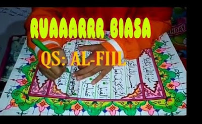 Membuat Kaligrafi Q.S Surah Al-Fil ~ Gurupai