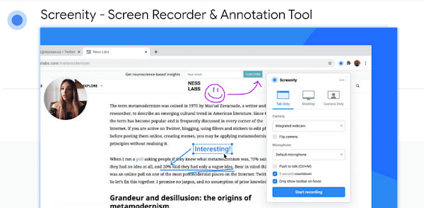 Screenity 免費開源螢幕錄影工具