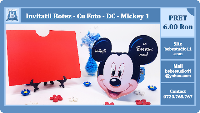 invitatii botez Mickey Mouse