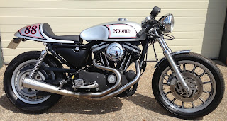 notone sportster old cafe racer grey by red max  side right