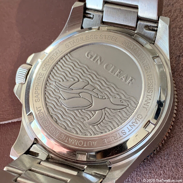 Second Hour Gin Clear Diver case back
