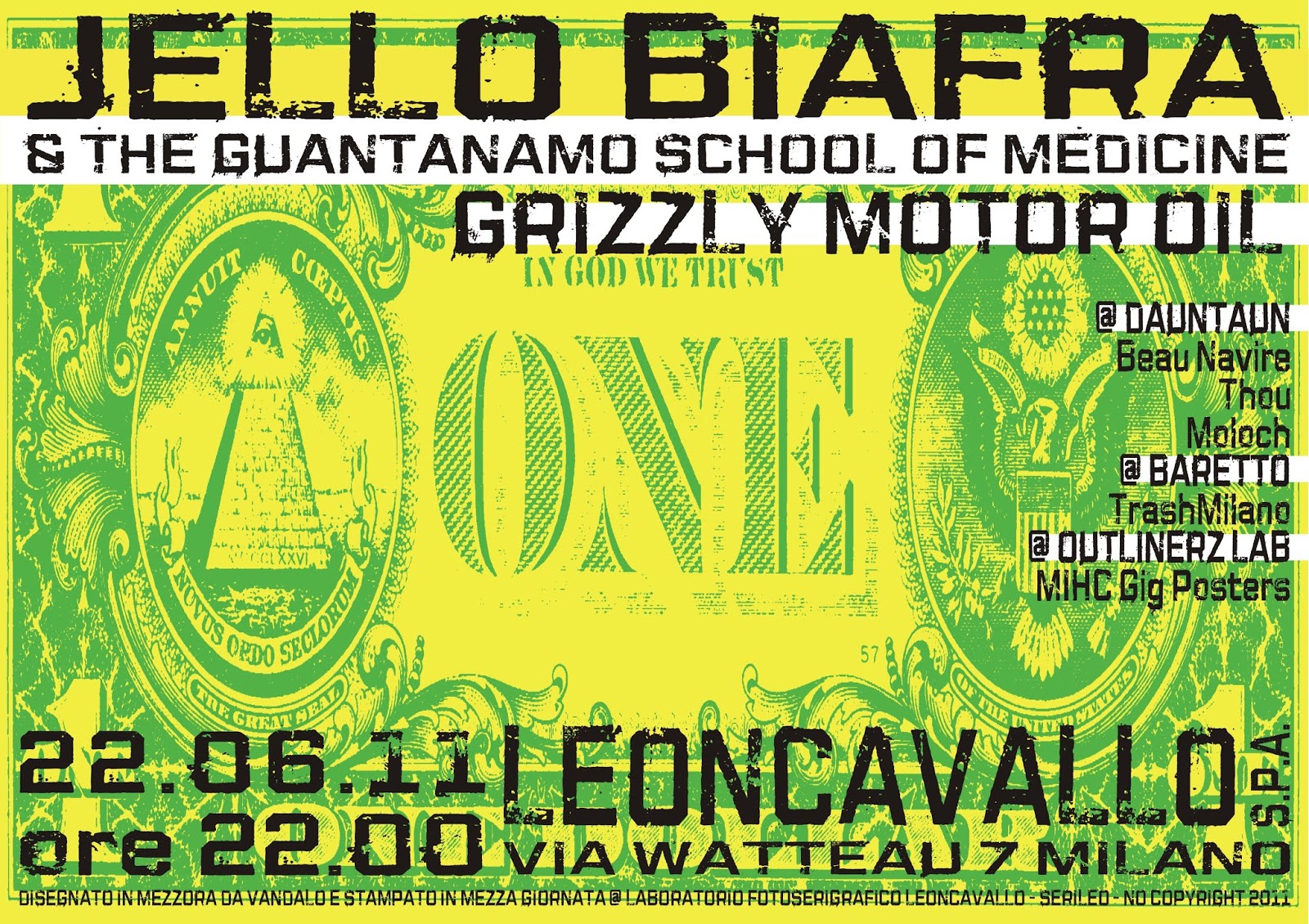 Jello Biafra + Grizzly Motor Oil Leoncavallo 22.06.2011