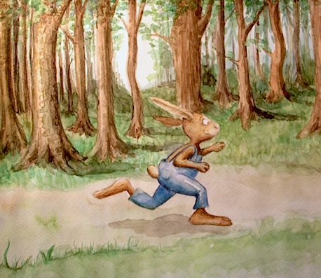 ©A.Kommoß Kinderbuchillustration Hase