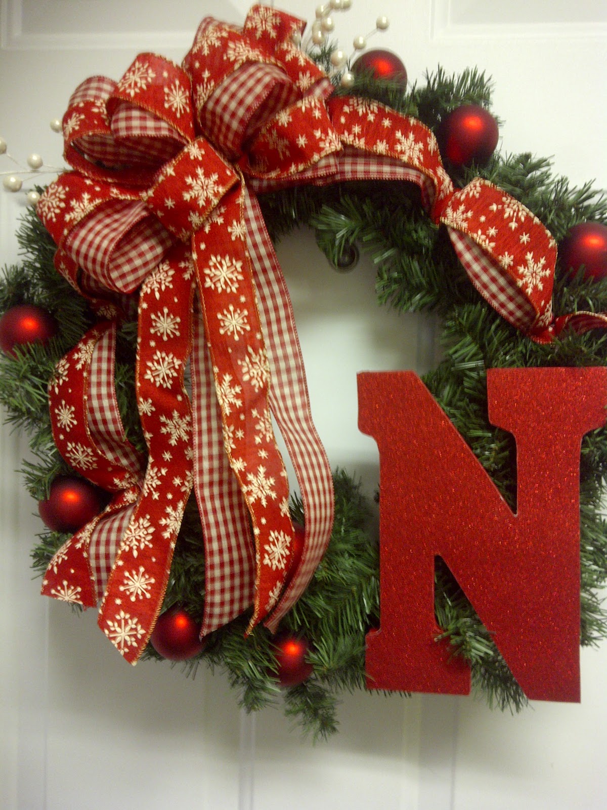 Monogram Christmas Wreath 