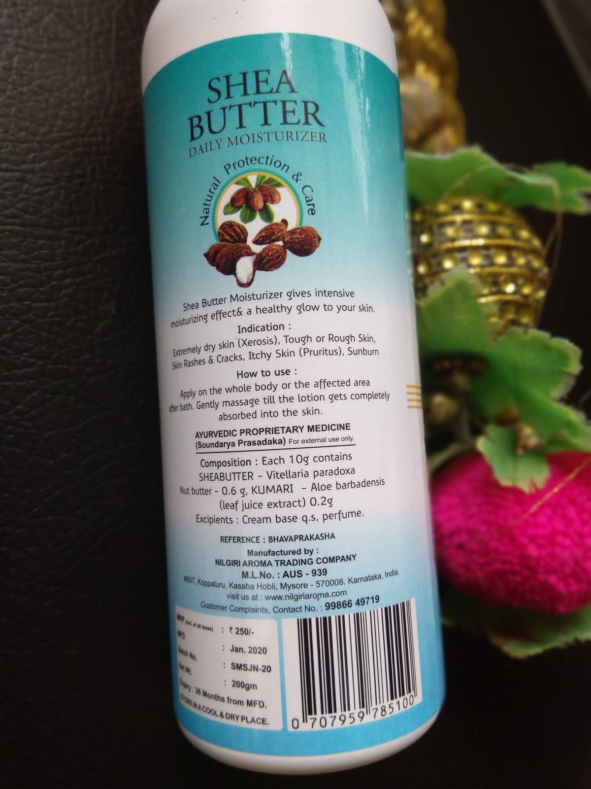 A Beautiful Life Nilgiri Aroma's Shea Butter Daily Moisturizer Review
