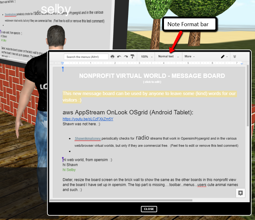 Virtual Outworlding 2017 WW IMA Nonprofit webworld message board